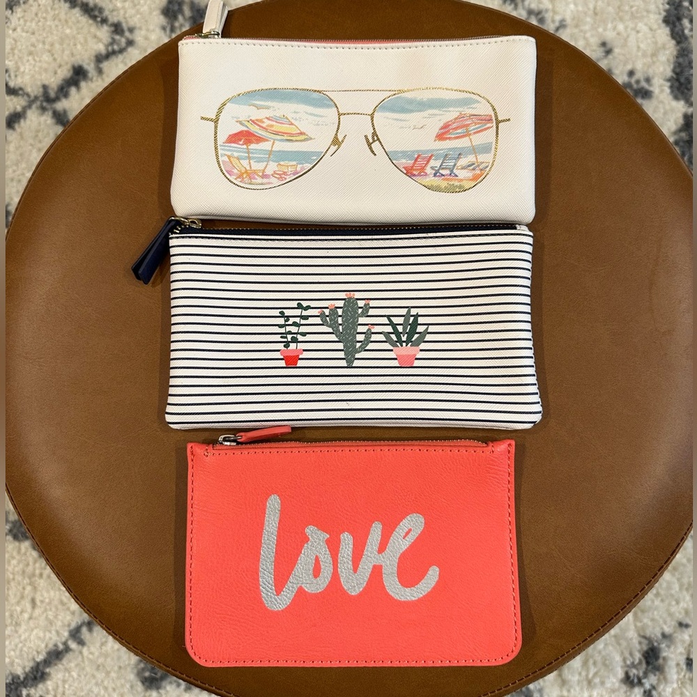 LOFT Sunglasses Case and Zipper Pouch Bundle